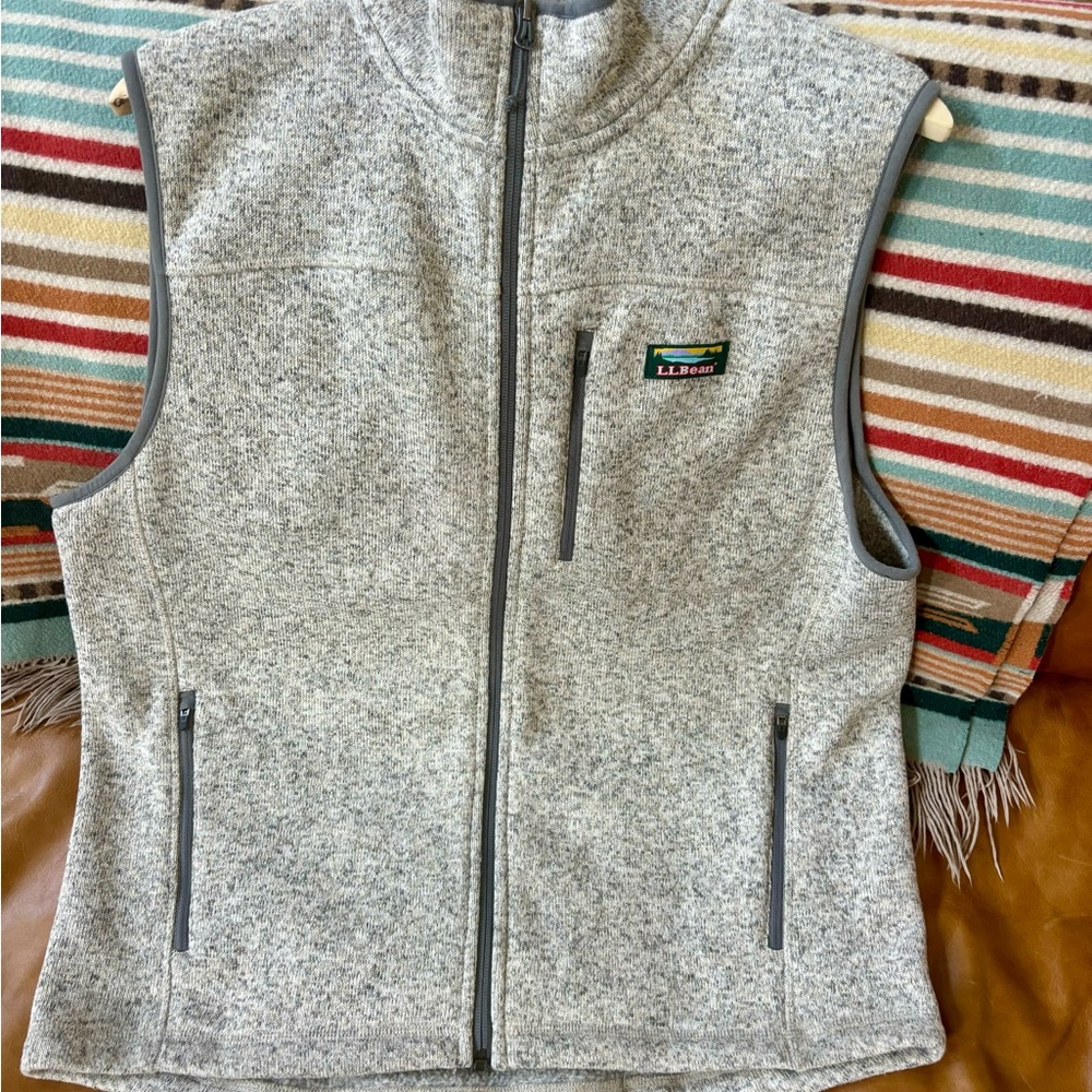 L.L. Bean Men’s Heather Gray Fleece Vest